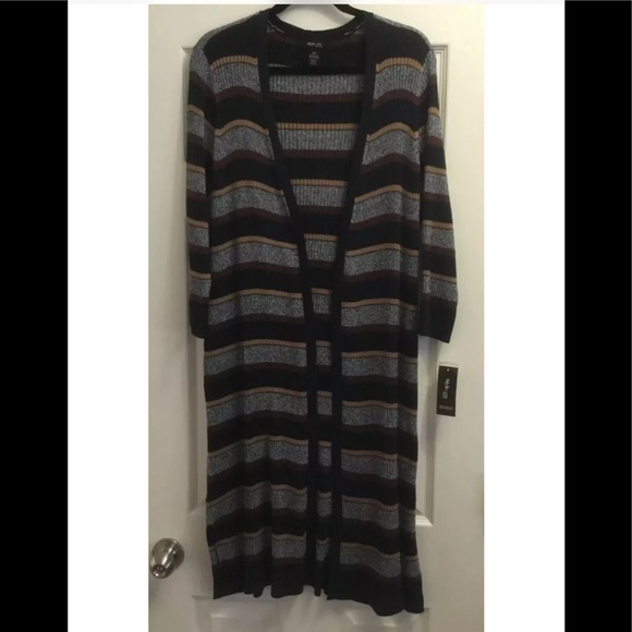 NWT STYLE CO Women’s Plus Long Duster Cardigan Stretchy Sz 2X - Picture 2 of 7